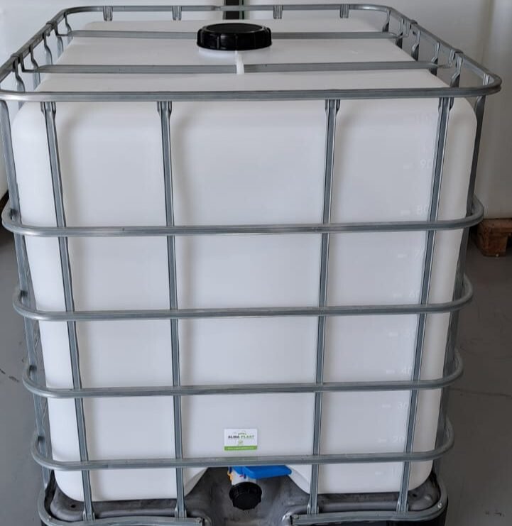 מיכל קוביה 1000 ליטר IBC לאחסון ונוזלים