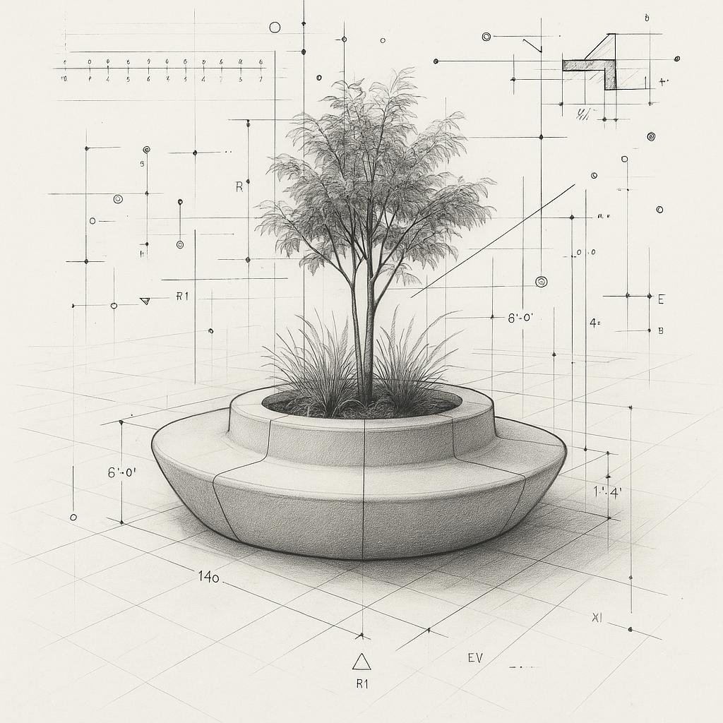 ספסל עגול H450