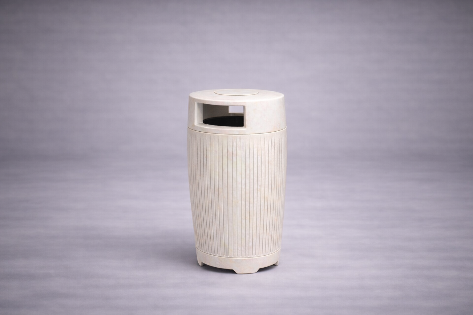 פח רחוב דגם צדף צבע לבן